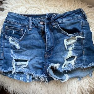 American Eagle denim shorts size 2 super stretch
